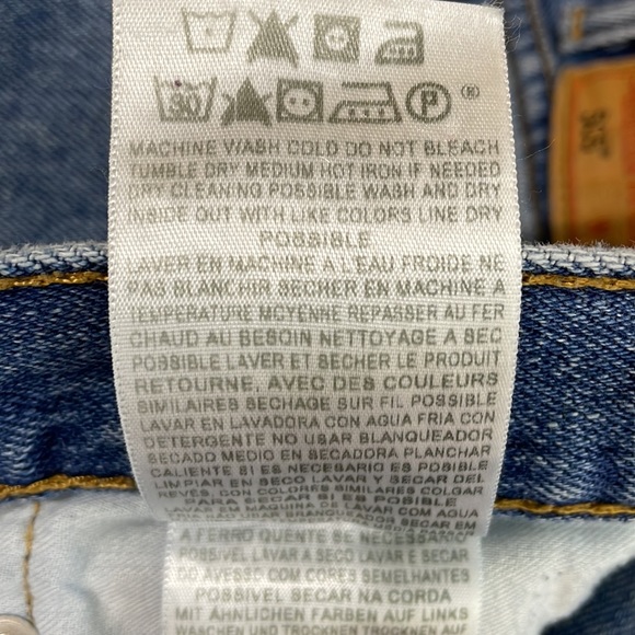 Levi’s 505 Men’s Blue Straight Fit Levis Strauss Regular Jeans Size 38X30 - Picture 16 of 16